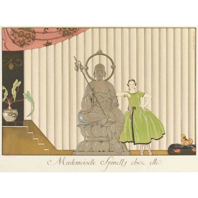 Pochoir. This is one of the artworks in the portfolio 'Le Bonheur du Jour', by George Barbier. Passepartout included : 34...