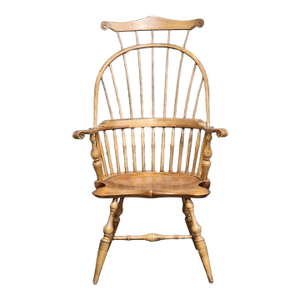 1960s d.r. Dimes Master's Chair Comb Back Windsor Arm Chair Bench New Hampshire Rare