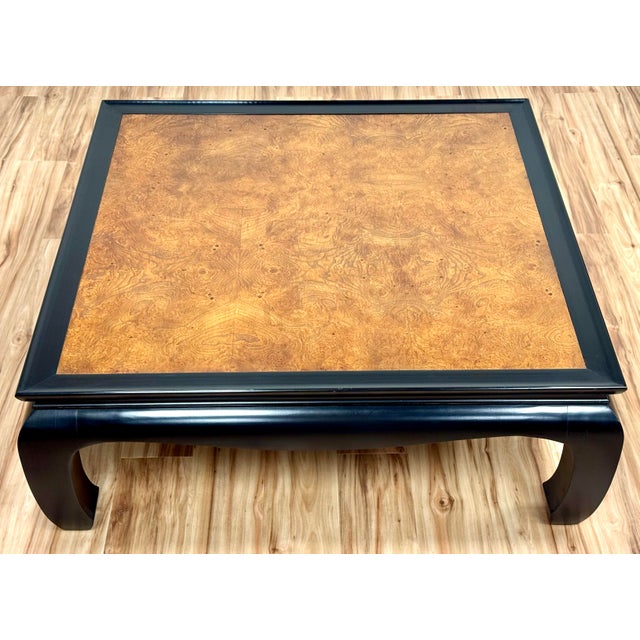 Raymond Sobota Vintage Century Furniture Chin Hua Style Burled Wood Coffee Table For Sale - Image 4 of 10