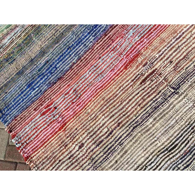 Textile Vintage Turkish Kilim Rug - 82" X 53" For Sale - Image 7 of 10