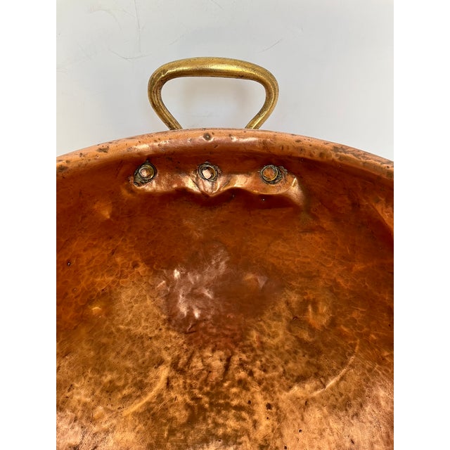 Antique Late 1800s French Handcrafted Copper Mixing Bowl For Sale - Image 10 of 10