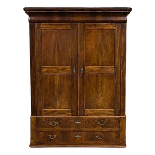 Antique Louis Philippe Walnut Cabinet, 1830s For Sale