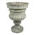 Large Neoclassical Scalloped Green Marble Garden Urn Planter For Sale