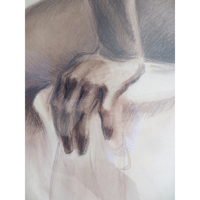 Onyx 1930s Male Nude Original Drawing by Duval Eliot For Sale - Image 8 of 10