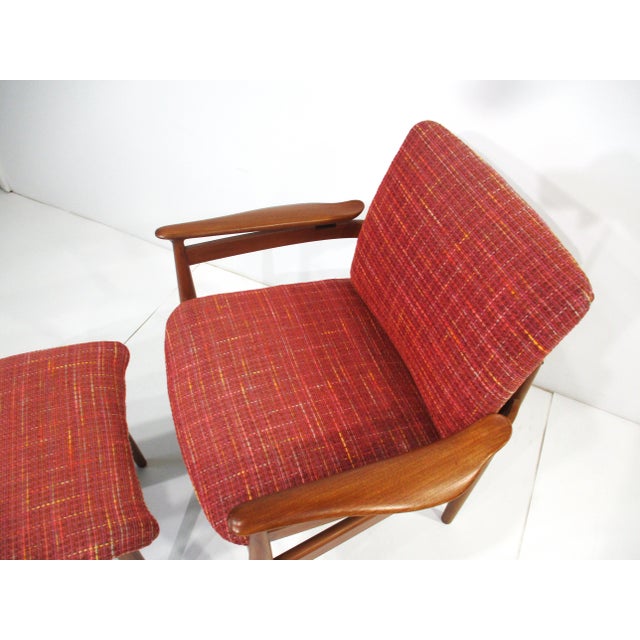 Finn Juhl 192 Teak Lounge Chair and Ottoman Denmark For Sale In Cincinnati - Image 6 of 15