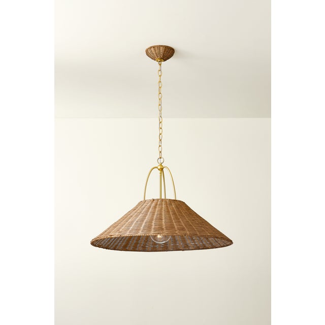2020s Mitzi Zoe Feldman Davida Rattan Pendant, Large For Sale - Image 5 of 5