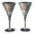 1950s Mid Century Modern Colony Glass Sandra Pattern Etched Floral Goblets – Set of 2 For Sale