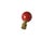 1980s Vintage Red Lamp Finial With Brass Hardware For Sale - Image 5 of 11