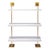Modern Marais 3-Tier White & Gold Shelf 48"W For Sale - Image 3 of 5