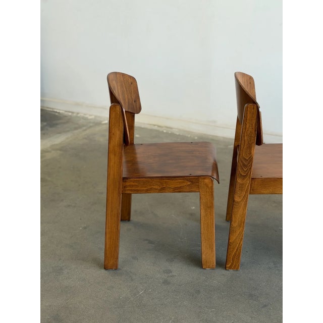 1970s German Plywood Dining Chairs- Set of Four For Sale - Image 14 of 18