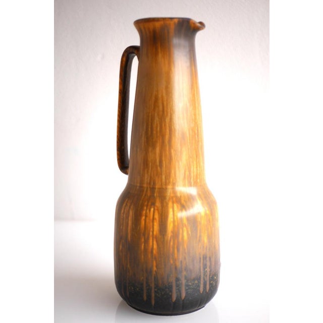 Brown Mid-Century Modern Pottery Jug or Vase by Gunnar Nylund for for Rörstrand, Sweden, 1960s For Sale - Image 8 of 13