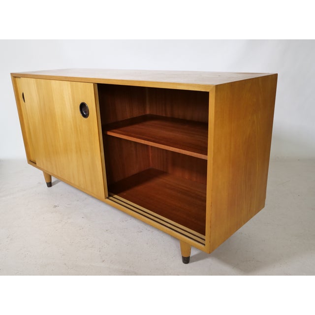 Vintage Sideboard with Sliding Door in Elm Wood by Erich Stratmann for Dinge Möbel, 1960s For Sale - Image 15 of 18