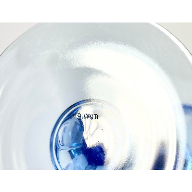 1990s 1990s Vintage Set of 8 Blue Glass Wine, Water or All Purpose Glasses For Sale - Image 5 of 5