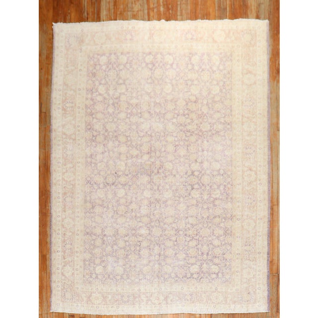 Vintage Zabihi Collection Turkish Anatolian Lavender Rug For Sale In New York - Image 6 of 9