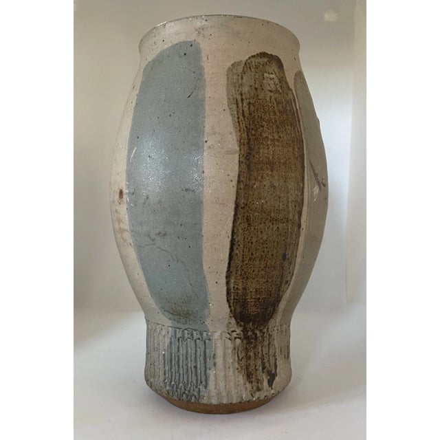 Ceramic Mid-Century Handmade Studio Pottery Vase Signed MC, GM3, #51 For Sale - Image 7 of 11