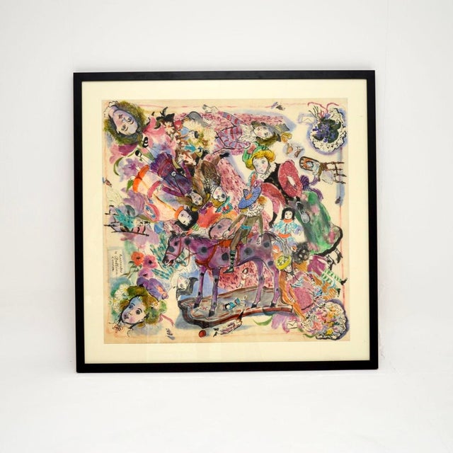 Bettina, Dolls and Toys, 1973, Watercolor, Framed For Sale - Image 12 of 12