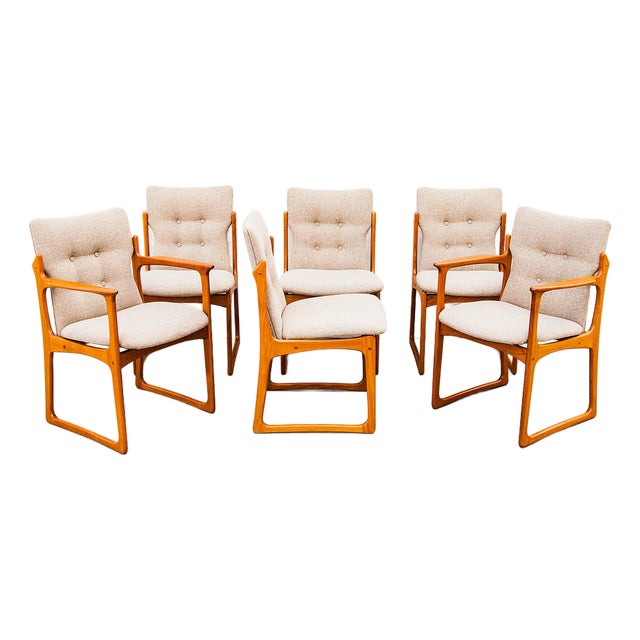 Vintage Danish Modern Solid Teak Dining Chairs by Vamdrup For Sale