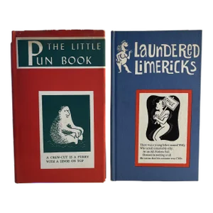 1960 Puns and Limericks Peter Pauper Books Set of 2