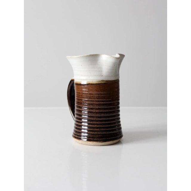 Ceramic Vintage Studio Pottery Pitcher For Sale - Image 7 of 13
