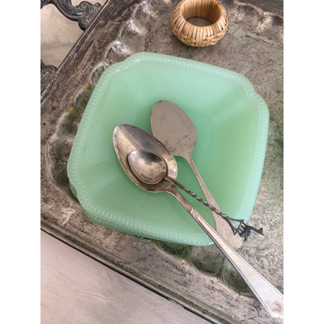 Vintage Jadeite Plates Attributed to Anchor Hocking Fire-King - Set of Six For Sale In Chicago - Image 6 of 12