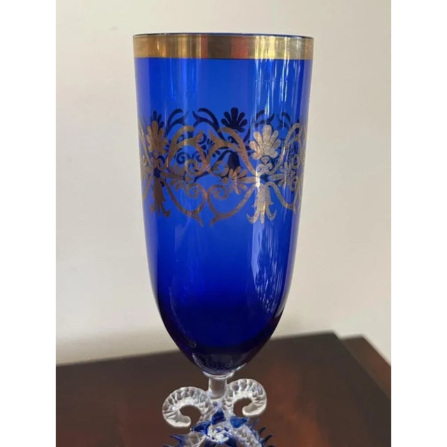 Italian Glasses in Murano Glass, 1980, Set of 2 For Sale - Image 6 of 8