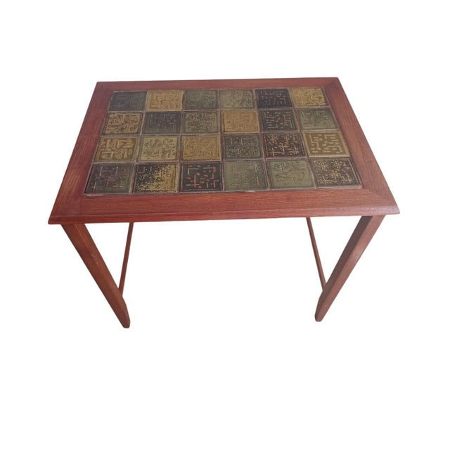 Mid-Century Danish Nesting Tables in Tiled & Teak Frame, 1970s, Set of 3 For Sale - Image 9 of 18