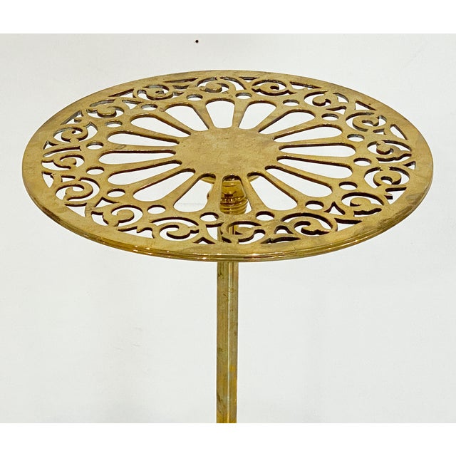 Late 19th Century Tall English Table or Plant Stand of Brass From the Aesthetic Movement For Sale - Image 5 of 7