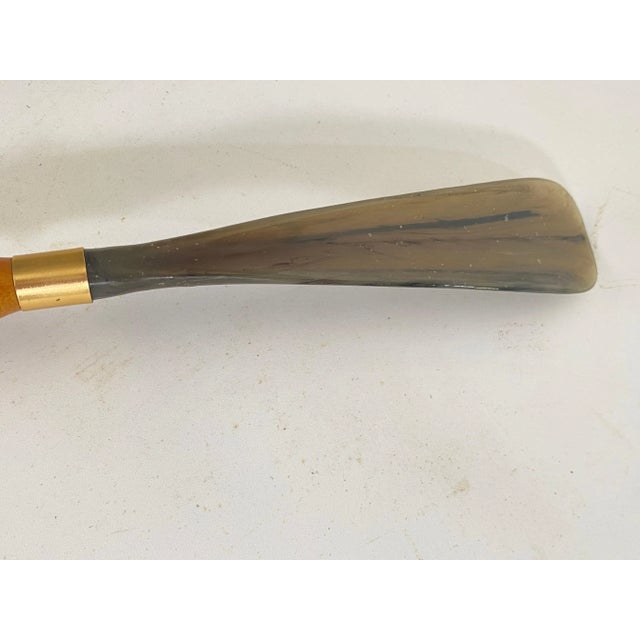 1970s Faux Bamboo Shoe Horn with Metal and Brass Ornaments, France, 1970s For Sale - Image 5 of 9