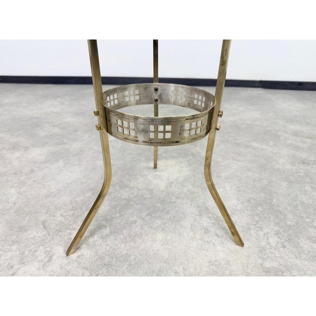 Art Nouveau Brass Plant Stand in the style of Wiener Werkstätte, 1890s For Sale - Image 10 of 11