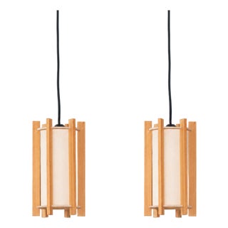 Vintage Danish Pendant Lamps attributed to IB Fabiansen for Louis Poulsen, 1970s, Set of 2 For Sale