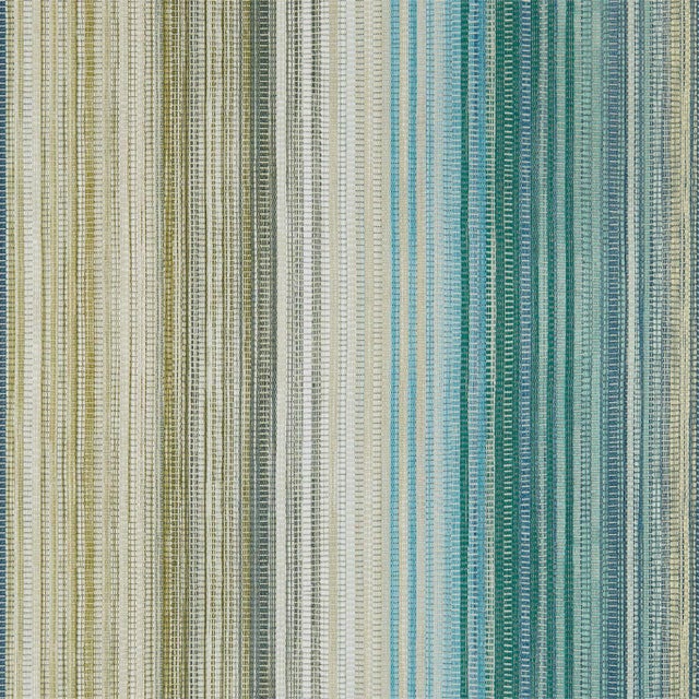 Harlequin Spectro Stripe Wallpaper in Emerald/Marine - a Sample For Sale