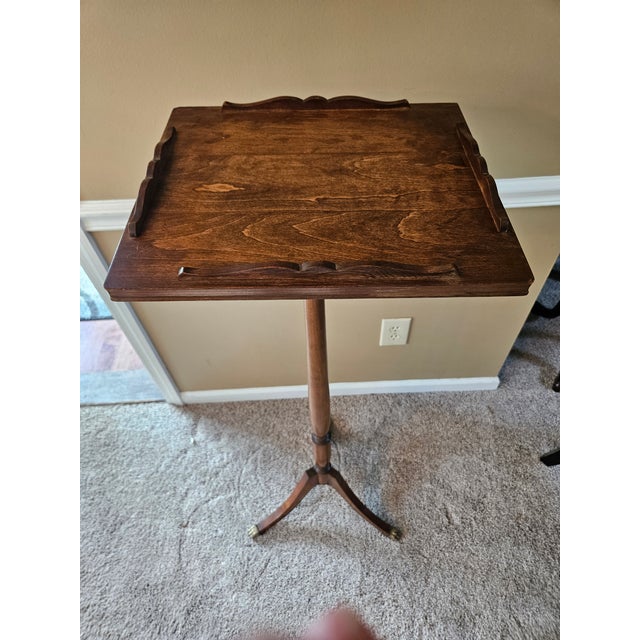 Wood Mid 20th Century Wood Plant Stand Pedestal For Sale - Image 7 of 9