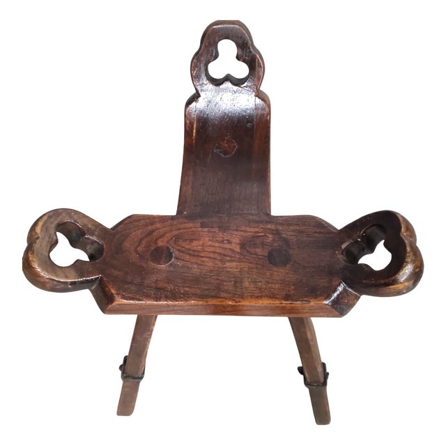 Vintage Brutalist Bar Stool, Marbella, Spain, 1960s For Sale