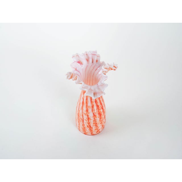 Italian Orange Vase, 1960s For Sale - Image 3 of 9