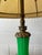 Early 20th Century Vintage Green Glass Table Lamp With Ornate Bronze Base & Marble Footed Stand For Sale - Image 5 of 9