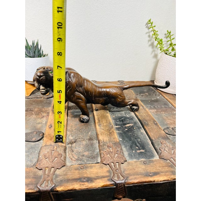 Vintage Early 20th Century Cast Iron Tiger Made in Japan For Sale - Image 10 of 13