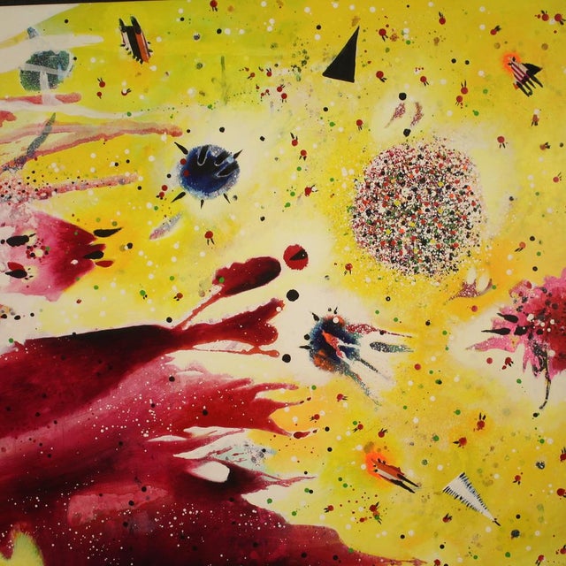 Italian Artist, Abstract Subject, 1970, Oil on Canvas For Sale - Image 8 of 14