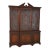Baker Chippendale Mahogany 3 Door China Breakfront For Sale