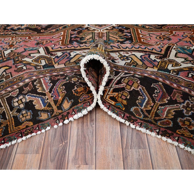 1960s Pink Vintage Persian Heriz Rug | Chairish