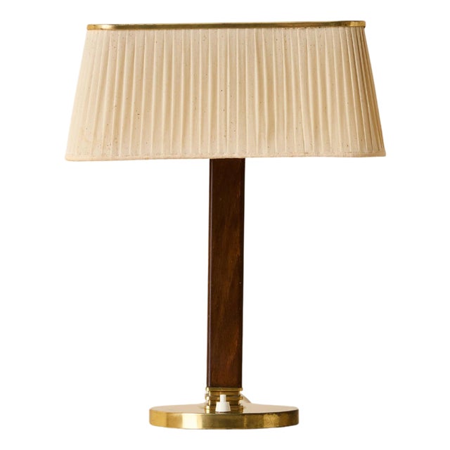 Vintage Brass Table Lamp by Paavo Tynell for Taito Oy, 1940s For Sale