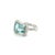 2010s Natural Aquamarine Diamond Ring 6.5 14k white Gold 6.09 TCW Certified For Sale - Image 5 of 12