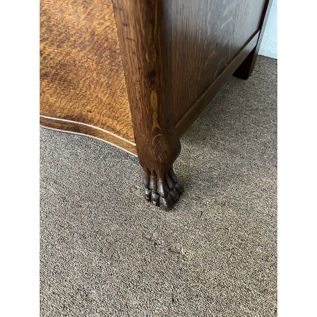 American Early 1900s Large Antique Oak Chest of Drawers/Highboy With Mirror For Sale - Image 3 of 10