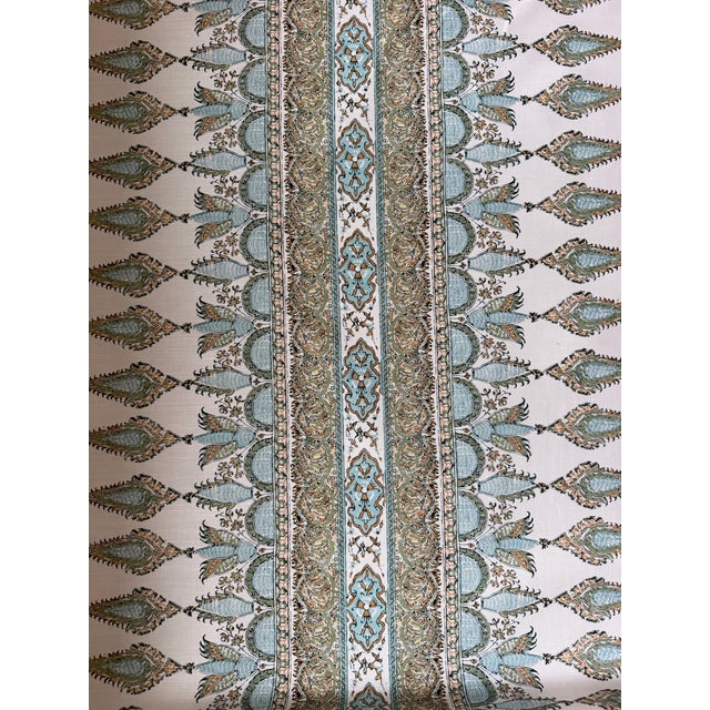 2020s Thibaut F936408 Akola Stripe Seaglass and Gold Fabric 17 Yards For Sale - Image 5 of 9