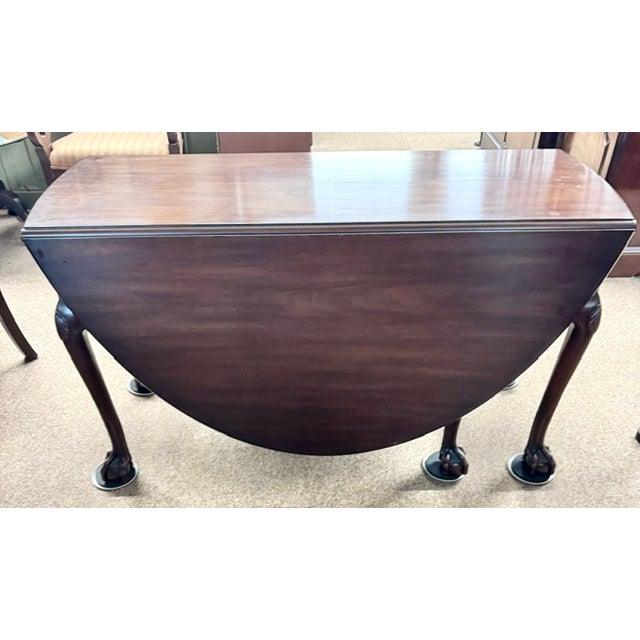Kittinger Kittinger for Colonial Williamsburg Mahogany Chippendale Style Large Gateleg Dining Table For Sale - Image 4 of 9