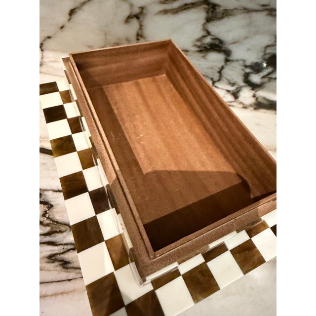 Wood & Resin Inlaid Boxes, Pair For Sale - Image 4 of 7