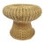 1990s Vintage Rattan Mushroom Stool Vanity Seat Stool For Sale