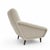 Pair of armchairs inthe style of Gio Ponti. Upholstered in bouclé