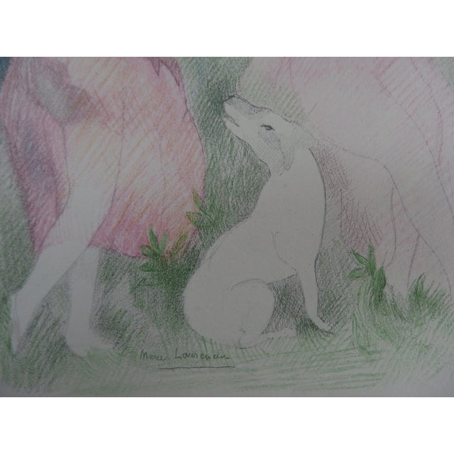 Marie Laurencin, Two Girls With a Dog, Lithograph, 1928 For Sale - Image 5 of 7