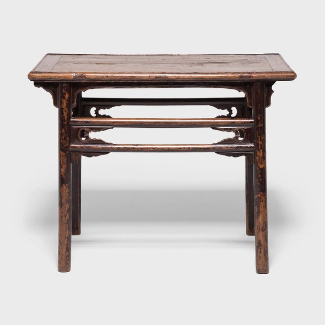 Provincial Chinese Double Stretcher Wine Table For Sale In Chicago - Image 6 of 7