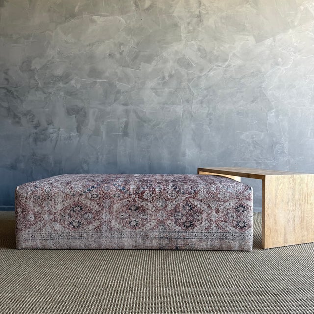 Mid-Century Modern Laguna Ottoman - Rug For Sale - Image 3 of 12